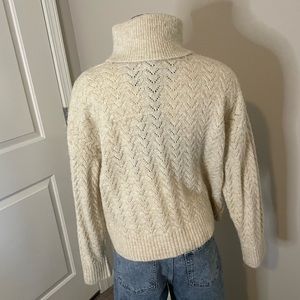 Cozy creamy oversized tunic length sweater